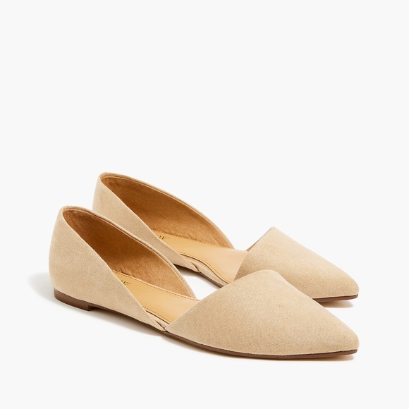 J. Crew Factory Shoes - New JCREW Size 8.5 Zoe Sueded d'Orsay Flats in Saddle